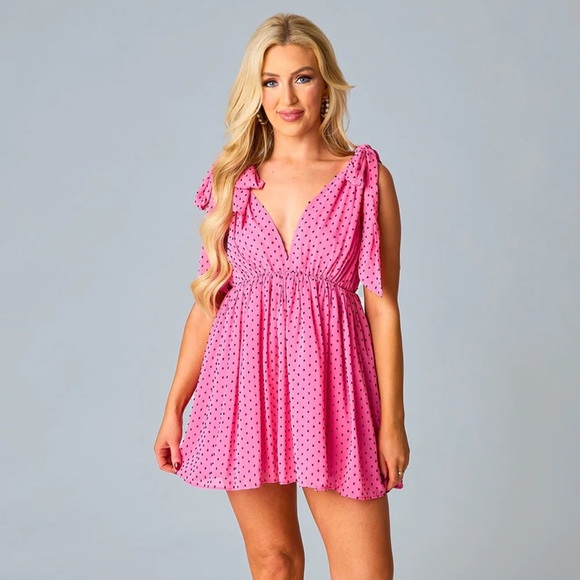 NEW Buddy Love MELANIE TIE-SHOULDER MINI DRESS - MINNIE - Picture 7 of 7